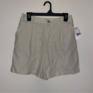 Time and Tru Women's Khaki Linen Blend Shorts